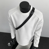 2026春款280g解构拼接长袖T恤男款打底套头华棉假模特T2596P18，男装T恤，电商A030