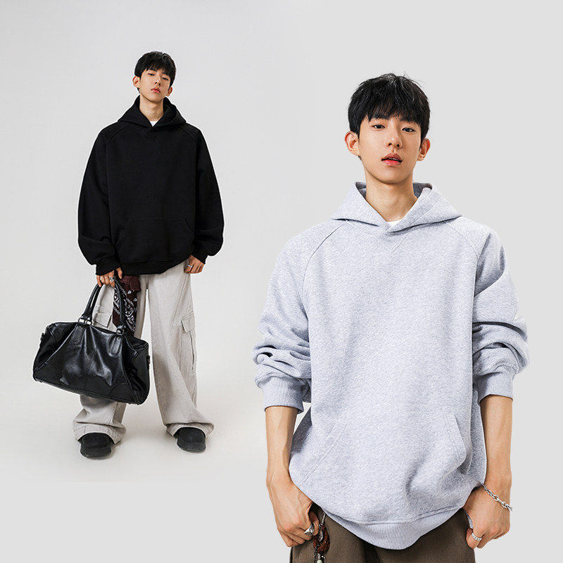 5000件+330g华棉2026春款小三角连帽套头卫衣无影墙WY618P35，男装卫衣，电商A030