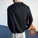 1w+420g华棉加绒2026春款解构拼接长袖T恤室内模特T2596-JR特P23，男装T恤，电商A030