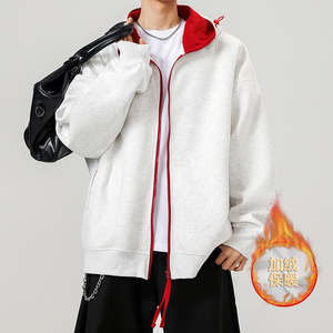 1W件+420g 华棉加绒 2026年春拼色开衫卫衣无影墙 WY616-JR 特P36，男装卫衣，电商A030