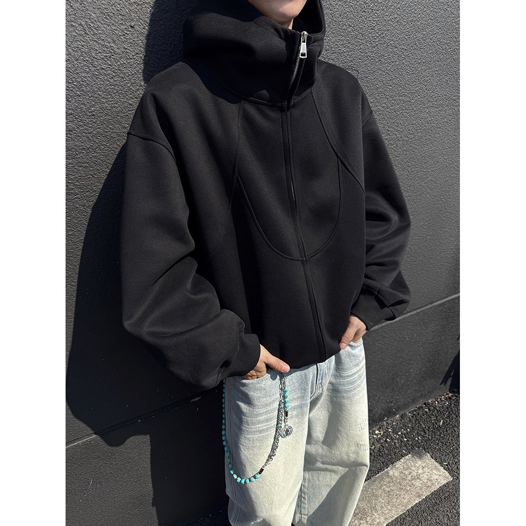 内搭潮牌高级感卫衣连帽外套套头衫拉链秋新款City2025WY605P45,女装短外套,电商A030