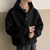 3k件+350g华棉2026春高街连帽扣子套头卫衣高街WY609特P35，男装卫衣，电商A030