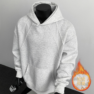 5000件+420g华棉加绒2026春款套头连帽卫衣假模特 WY617-JR 特P38，男装卫衣，电商A030