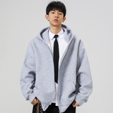 2W件+420g华棉加厚2026春款纯色拉链连帽卫衣无影墙WY802特P38，男装卫衣，电商A030