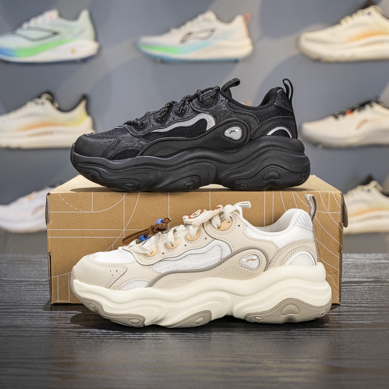 李宁缓震耐磨女子系带休闲鞋