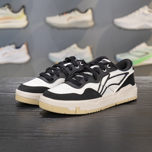 李宁COMMON 80S男子板鞋2025秋季反光舒适软弹经典休闲鞋AGCV207