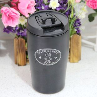韩国进口彼得兔便携不锈钢学生水杯隔热防烫随手杯办公室咖啡杯