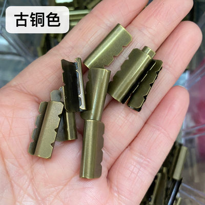 [优质铜质金属绳扣帽带卡头裤腰绳末尾端绳扣夹扣绳头啤咀裤绳夹头]