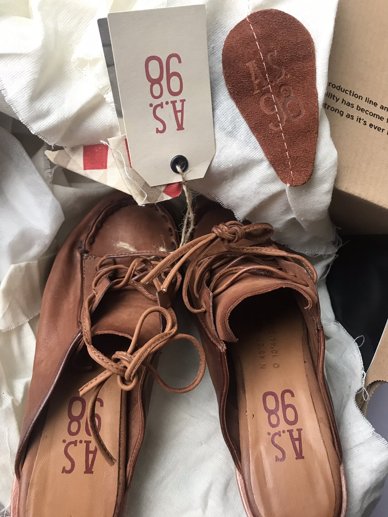 意大利品牌A.S.98手工女鞋做旧复古半拖鞋皮鞋单鞋休闲鞋凉鞋