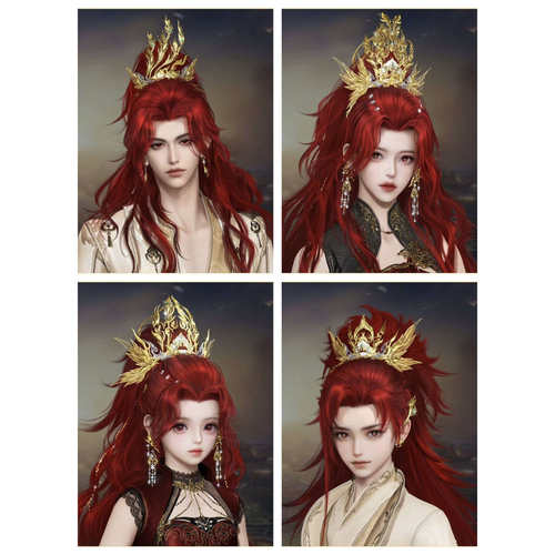 剑三剑网3无界 16红石榴红头像周年红发15红14红成女成男萝莉外观