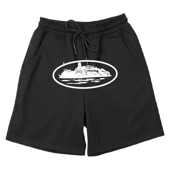 Corteiz Classic Alcatraz Print Street Hip-Hop Casual Shorts High Street Loose Couple Sports Pants
