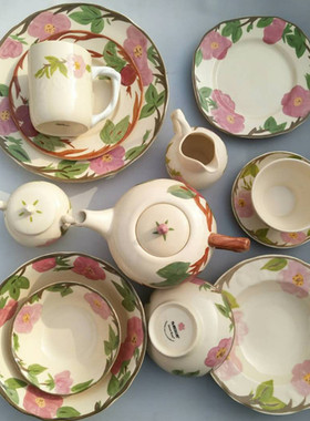 外贸出口原单franciscan美式沙漠玫瑰西餐盘谷物碗马克杯系列餐具