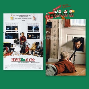 小鬼当家电影海报麦考利卡尔金圣诞装饰画复古怀旧挂画Home Alone
