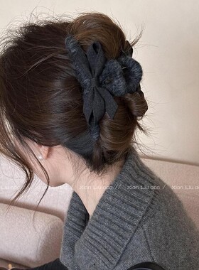 蝴蝶结发抓夹女大号夹子发卡发夹高级感后脑勺鲨鱼夹头饰2025新款