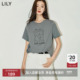 呼吸TEE LILY2025夏新款 女装 复古小猫宽松圆领独特通勤短袖 T恤