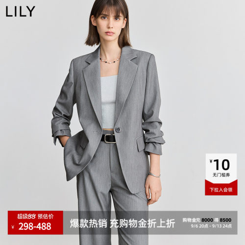 LILY通勤一粒扣百搭女装西装外套
