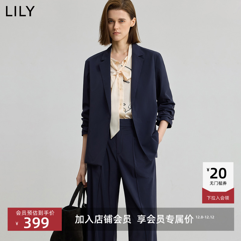 LILY商务通勤薄款修身西装外套