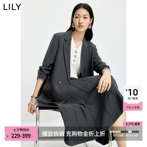 LILY通勤七分袖女装复古西装外套