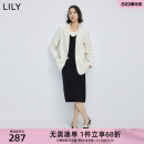 LILY2024春新款 都市通勤款 时尚 女装 撞色设计针织背心连衣裙小黑裙