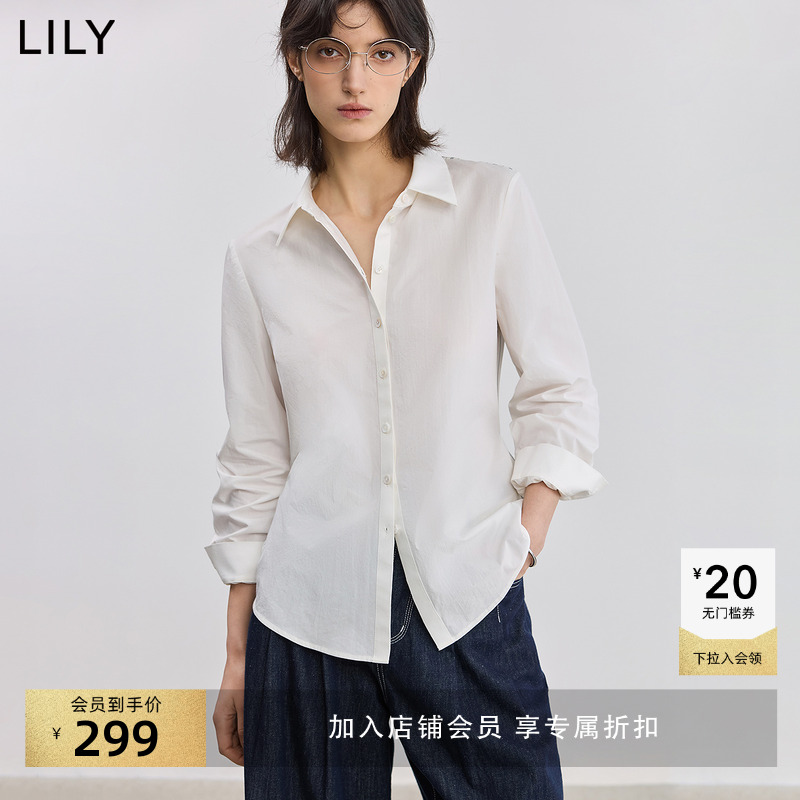 LILY莱赛尔休闲百搭新款外套衬衫