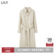 LILY2025秋新款 商场同款 翻领腰带宽松廓形气质通勤风衣外套女