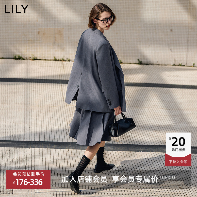 格雷系西装高智感LILY宽松通勤