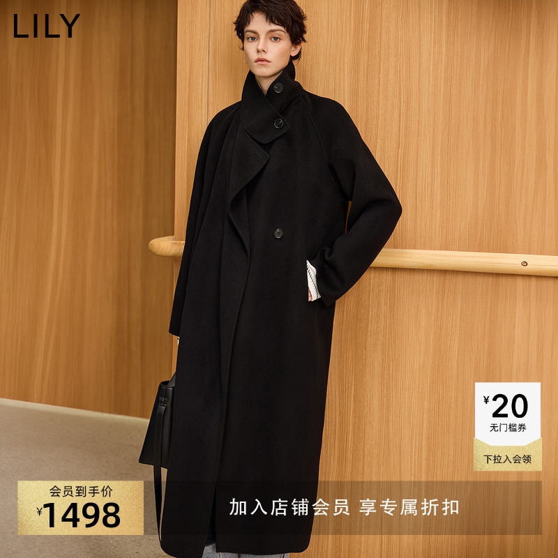 轻奢骆驼绒LILY绵羊毛长款毛呢