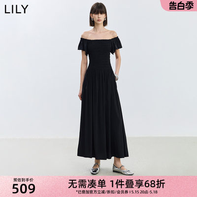 小黑裙LILY修身收腰显瘦连衣裙