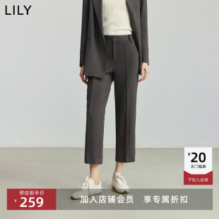 休闲裤 LILY2025秋新款 简约气质通勤显瘦小直筒九分西装 经典 女装