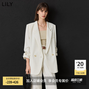 西装 LILY薄款 不易皱 女 宽松休闲百搭通勤西装 套装 2025新品