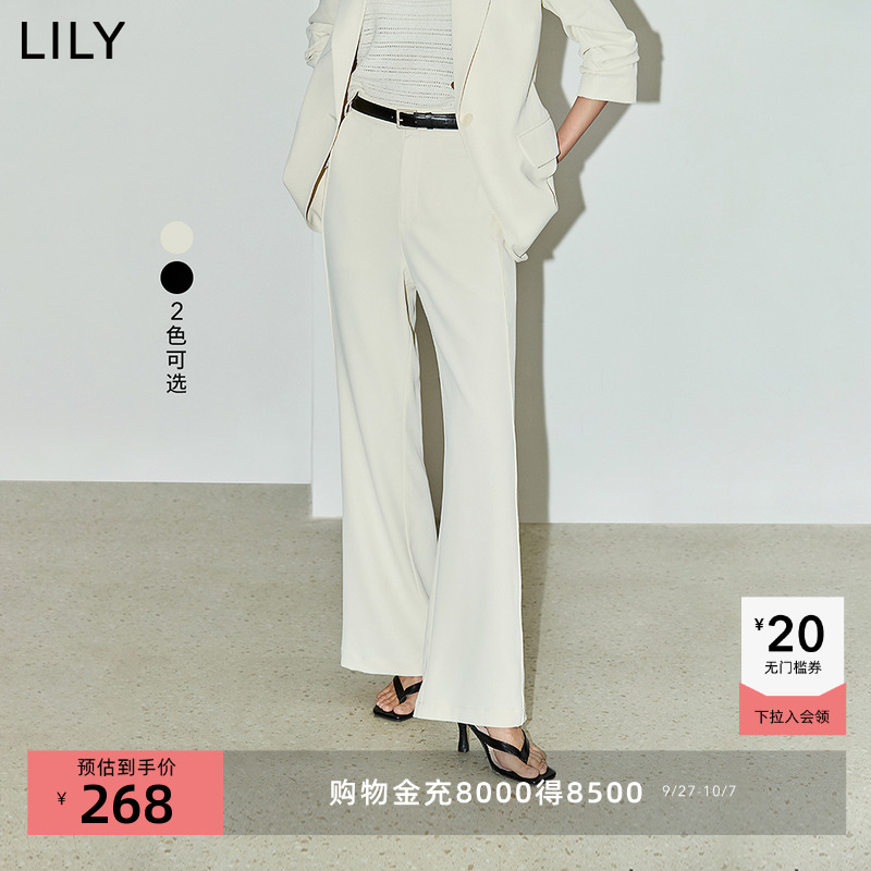 LILY都市休闲高腰西装休闲裤