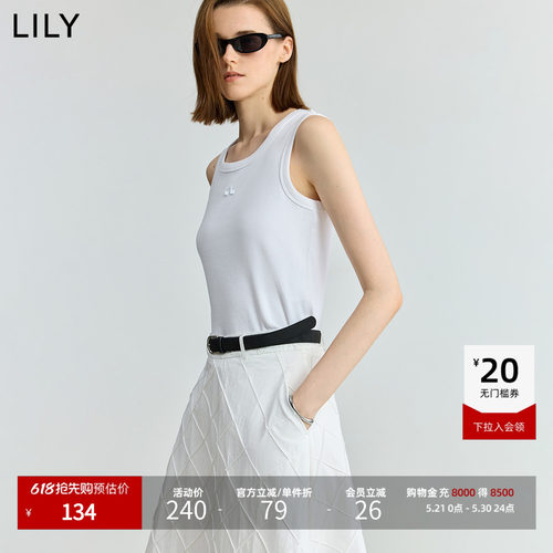 LILY无袖修身圆领弹力百搭吊带