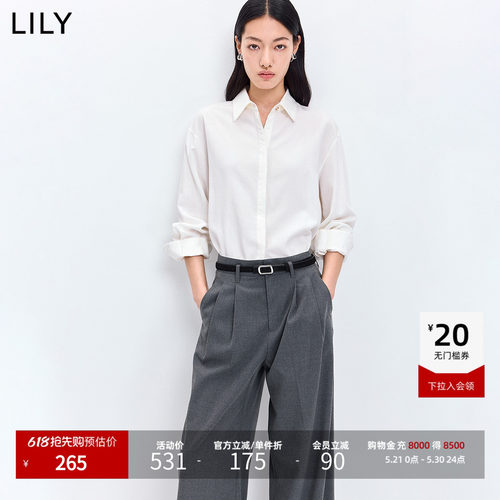 LILY翻领长袖女装简约花边外套