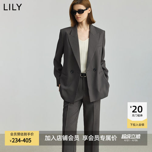 LILY通勤格雷简约新款西装外套