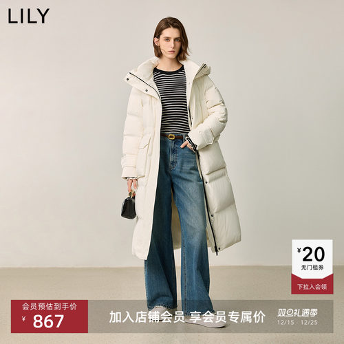 LILY女装户外收腰百搭羽绒服