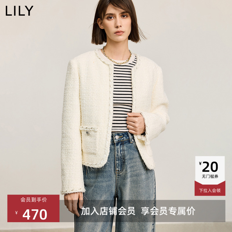 小香风织带 点缀领口门襟与一字贴袋