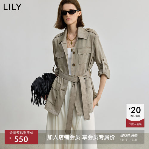 LILY通勤莱赛尔复古工装短外套