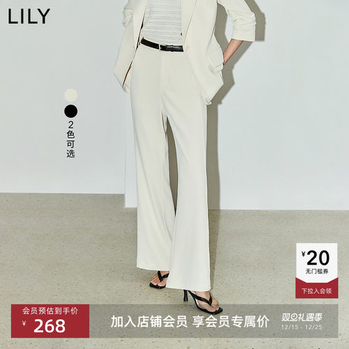 LILY都市休闲高腰西装休闲裤