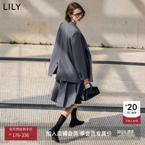 格雷系西装高智感LILY宽松通勤