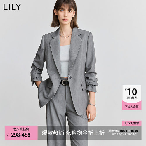 LILY通勤一粒扣百搭女装西装外套