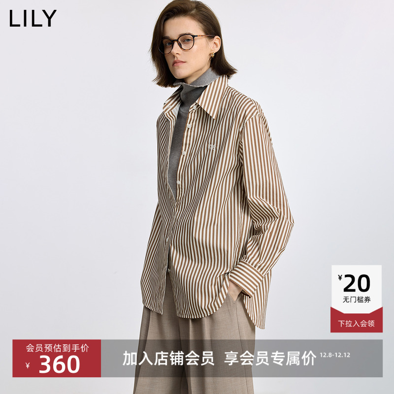 LILY磨毛通勤纯棉百搭复古衬衫