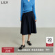 极简风通勤藏青色伞裙A字半身裙 女装 商场同款 LILY2025新款