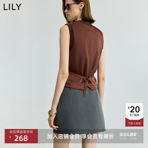 LILY收腰设计感通勤无袖针织衫