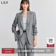 外套 通勤气质时尚 女装 百搭简洁一粒扣休闲灰色西装 LILY2025新款