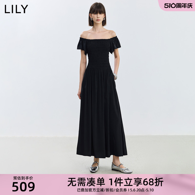 小黑裙LILY修身收腰显瘦连衣裙