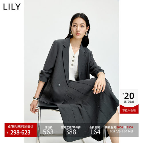 LILY通勤七分袖女装复古西装外套