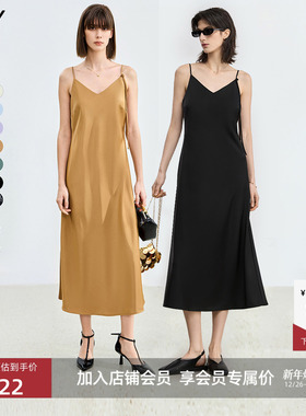 【微光裙】LILY法式高级感V领吊带裙垂顺光泽感仿醋酸春季连衣裙