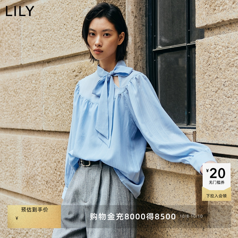 优雅系带雪纺衫LILY都市通勤款