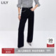 LILY2026春新款 直筒裤 女装 复古刺绣休闲百搭高腰显瘦小个子牛仔裤