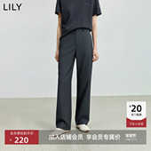 商场同款 休闲通勤直筒裤 LILY2025新款 含羊毛修身 窄版 西裤 女